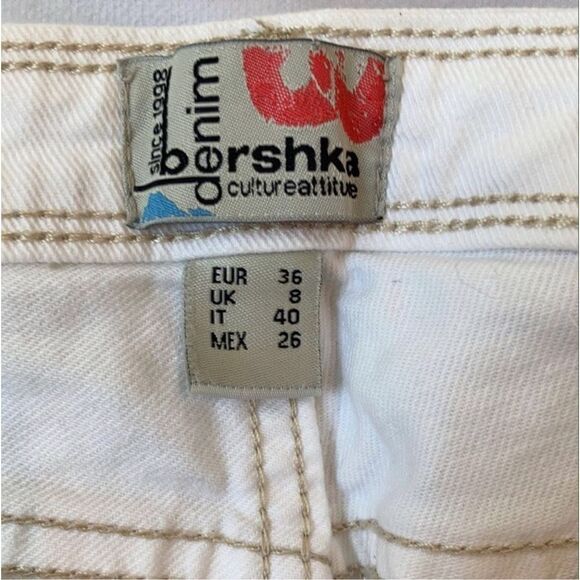Bershka Denim Cream Skinny Jeans Size 4 - Picture 4 of 10
